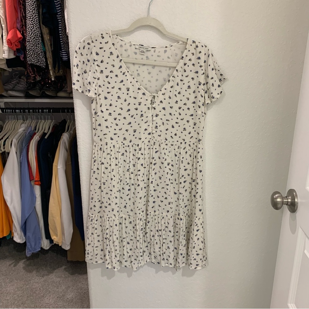American Eagle White Floral Dress